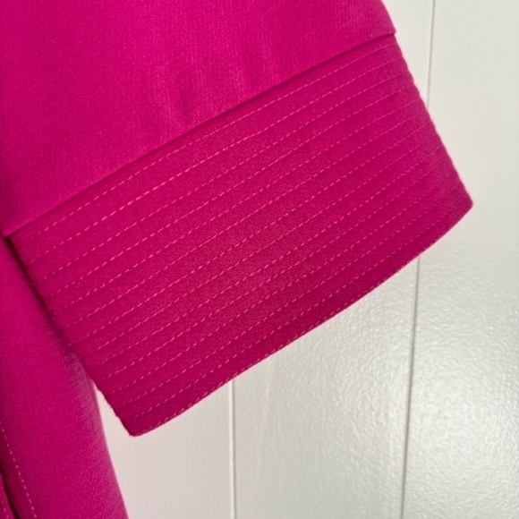 Kensie 3/4 sleeve full zip vibrant pink jacket with pockets size small - Picture 4 of 16
